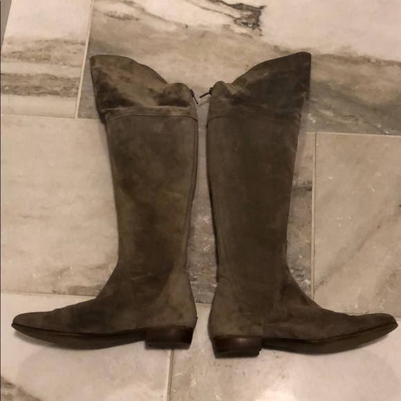 Casini Italian Suede Over the Knee Boots - Picture 4 of 8